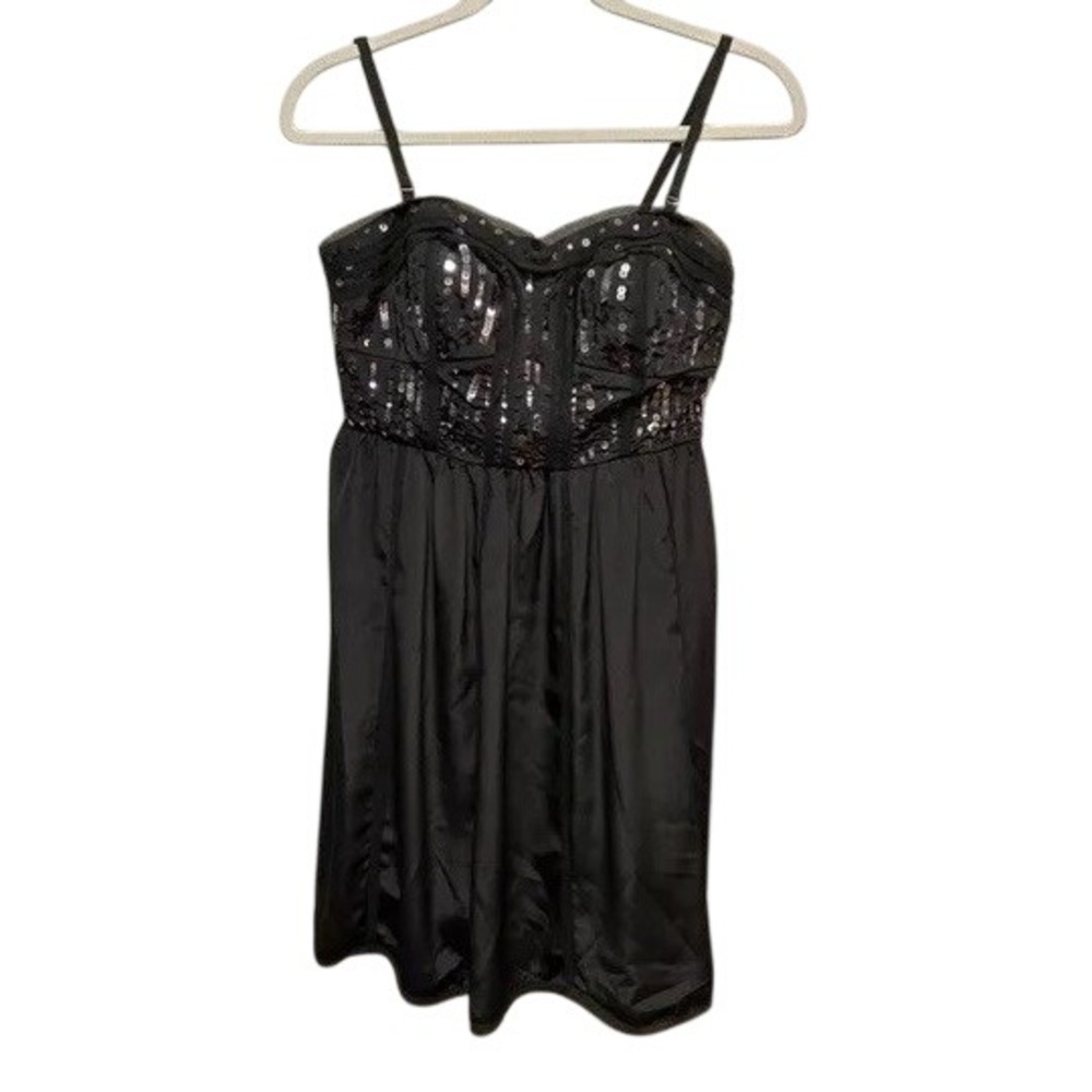 American Eagle Sequin Sweetheart women's Mini Dress sz 8 skater slip dress EUC
